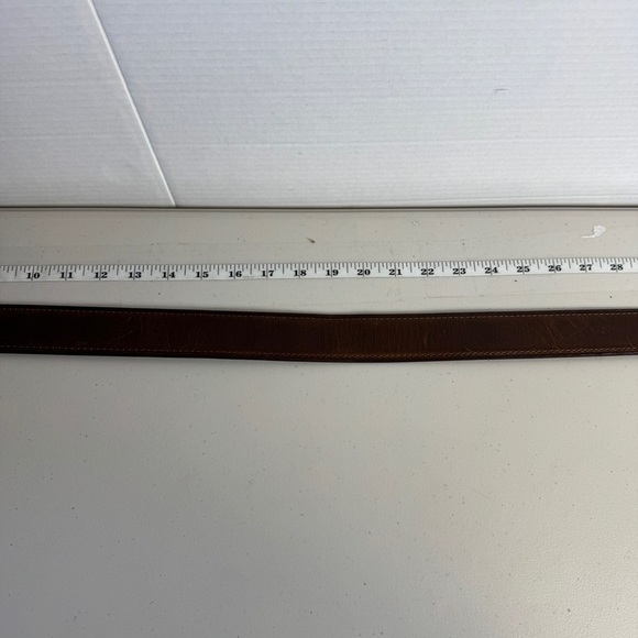 Classic Distressed Look Genuine Leather Brown Belt Size 40 - Picture 8 of 11